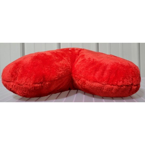 BE MINE Embroidered Soft Faux Fur Red Heart Shape Accent Throw Pillow 12" x 15" - Picture 3 of 6